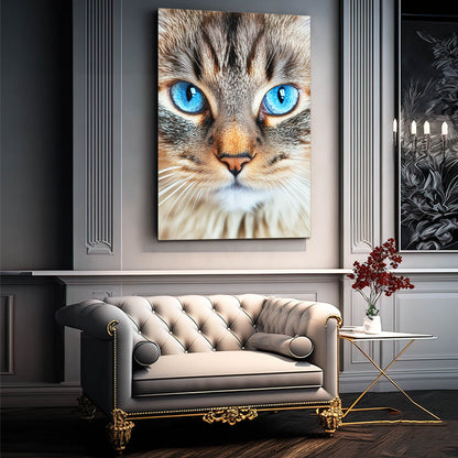 Blue Eyed Cat Wall Art