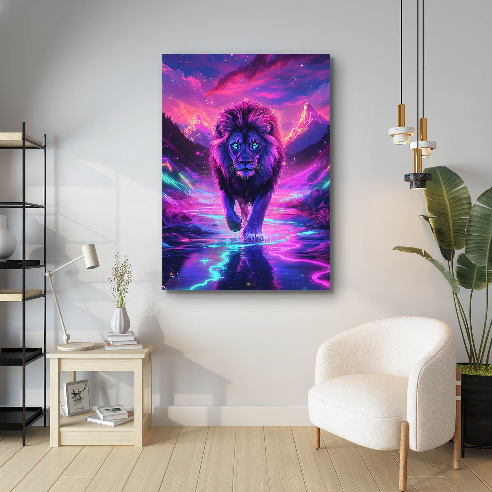 Blue Eyed Lion Canvas