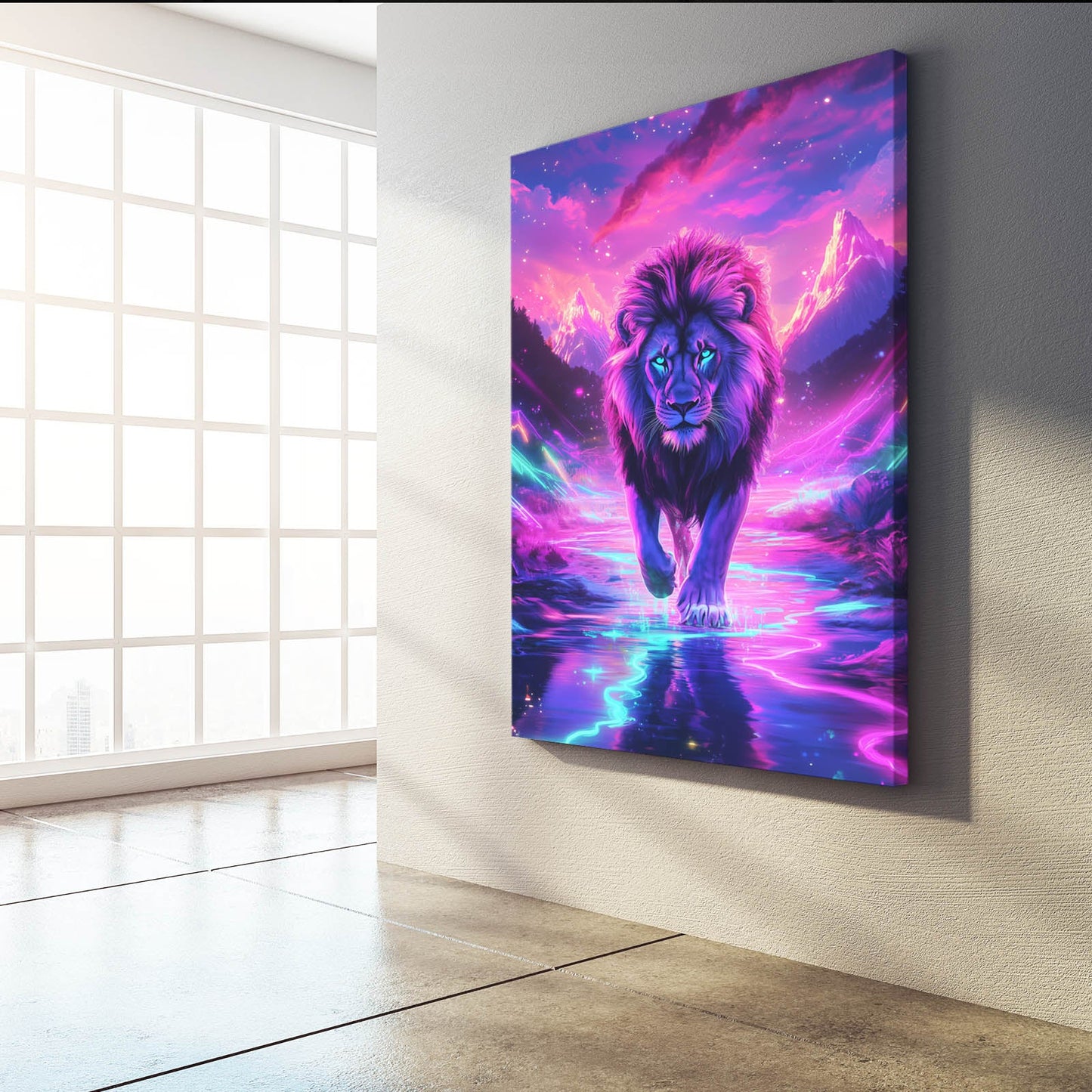 Blue Eyed Lion Canvas