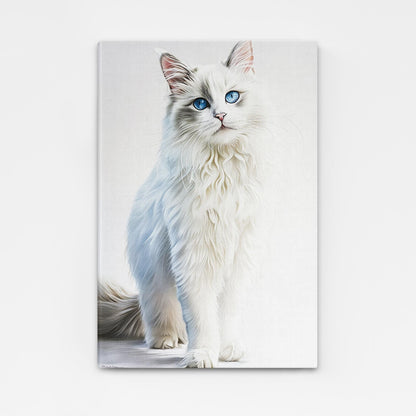 Blue-Eyed Majesty Cat Wall Art
