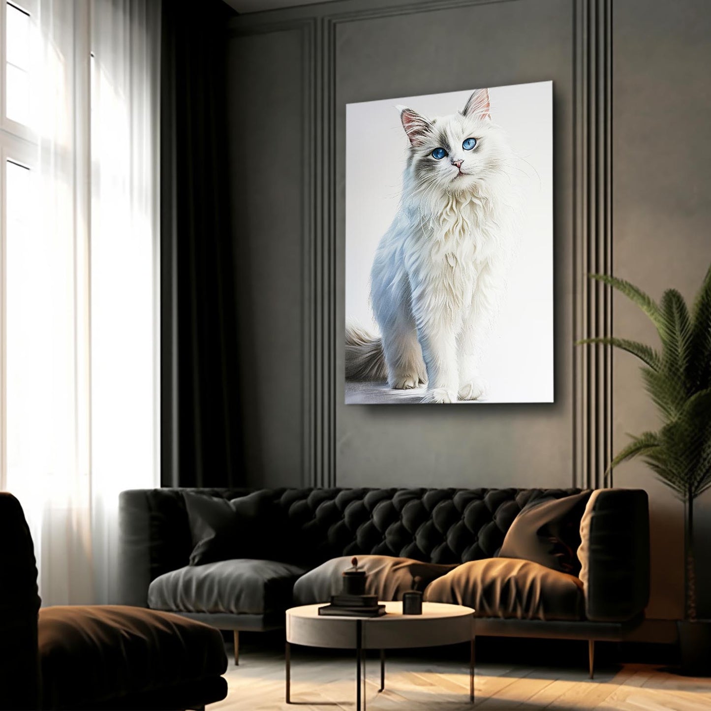 Blue-Eyed Majesty Cat Wall Art