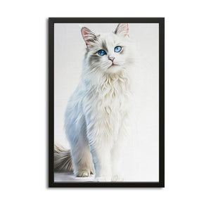 Blue-Eyed Majesty Cat Wall Art