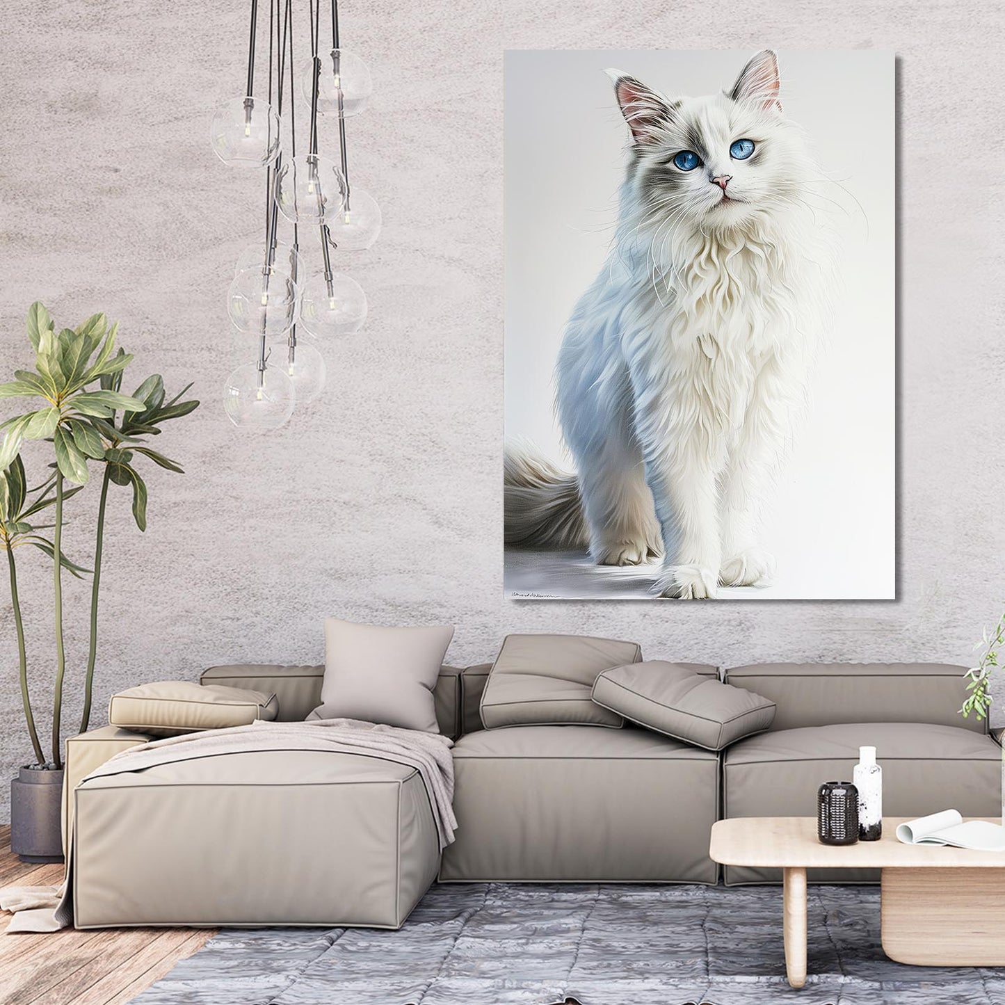 Blue-Eyed Majesty Cat Wall Art