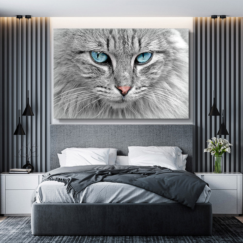 Blue Eyes Cat Art