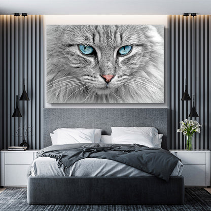 Blue Eyes Cat Art