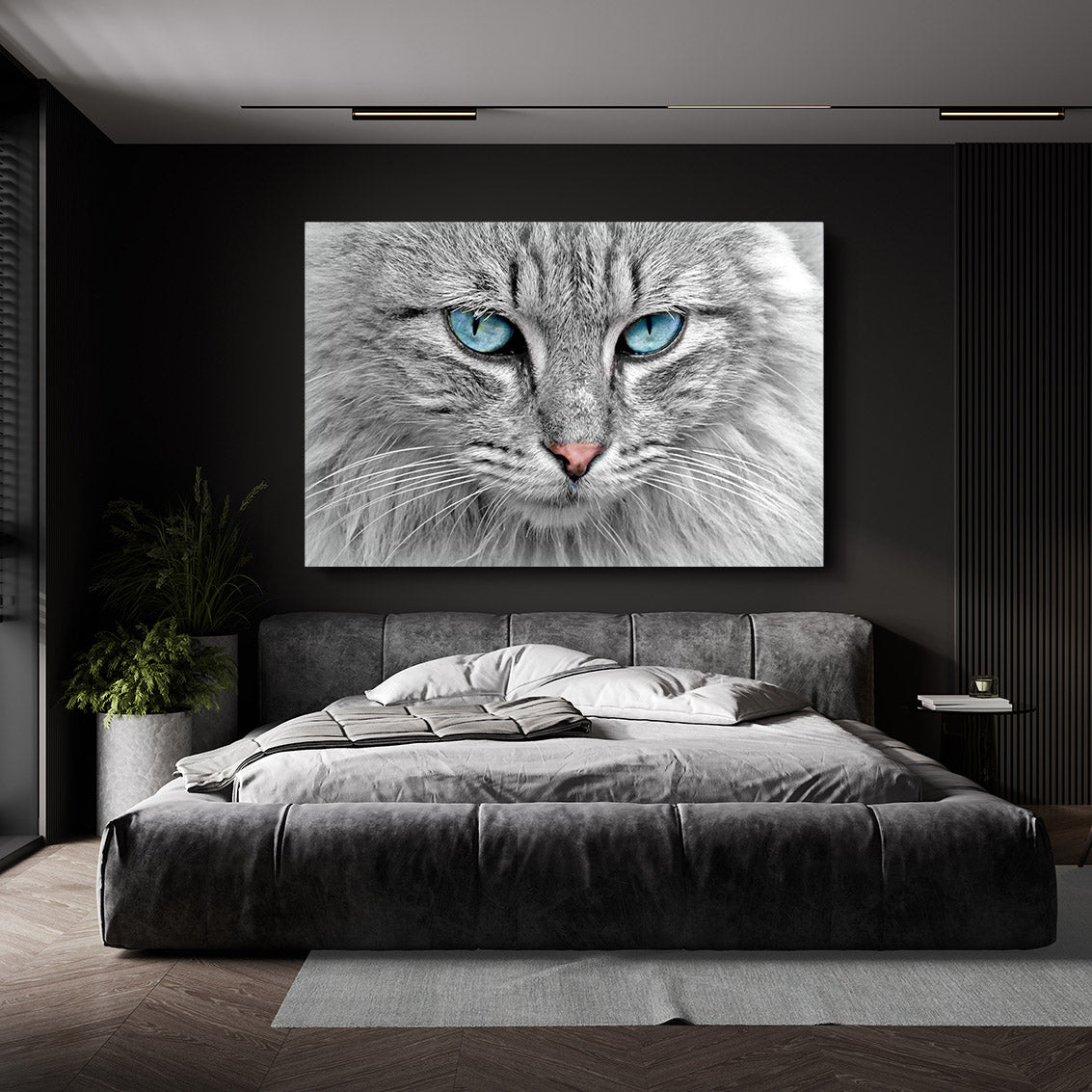 Blue Eyes Cat Art
