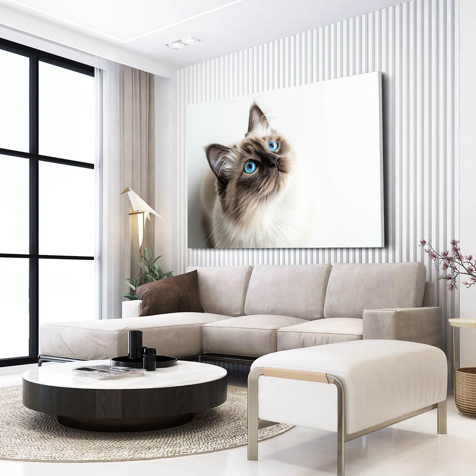 Blue Eyes Cat Wall Art