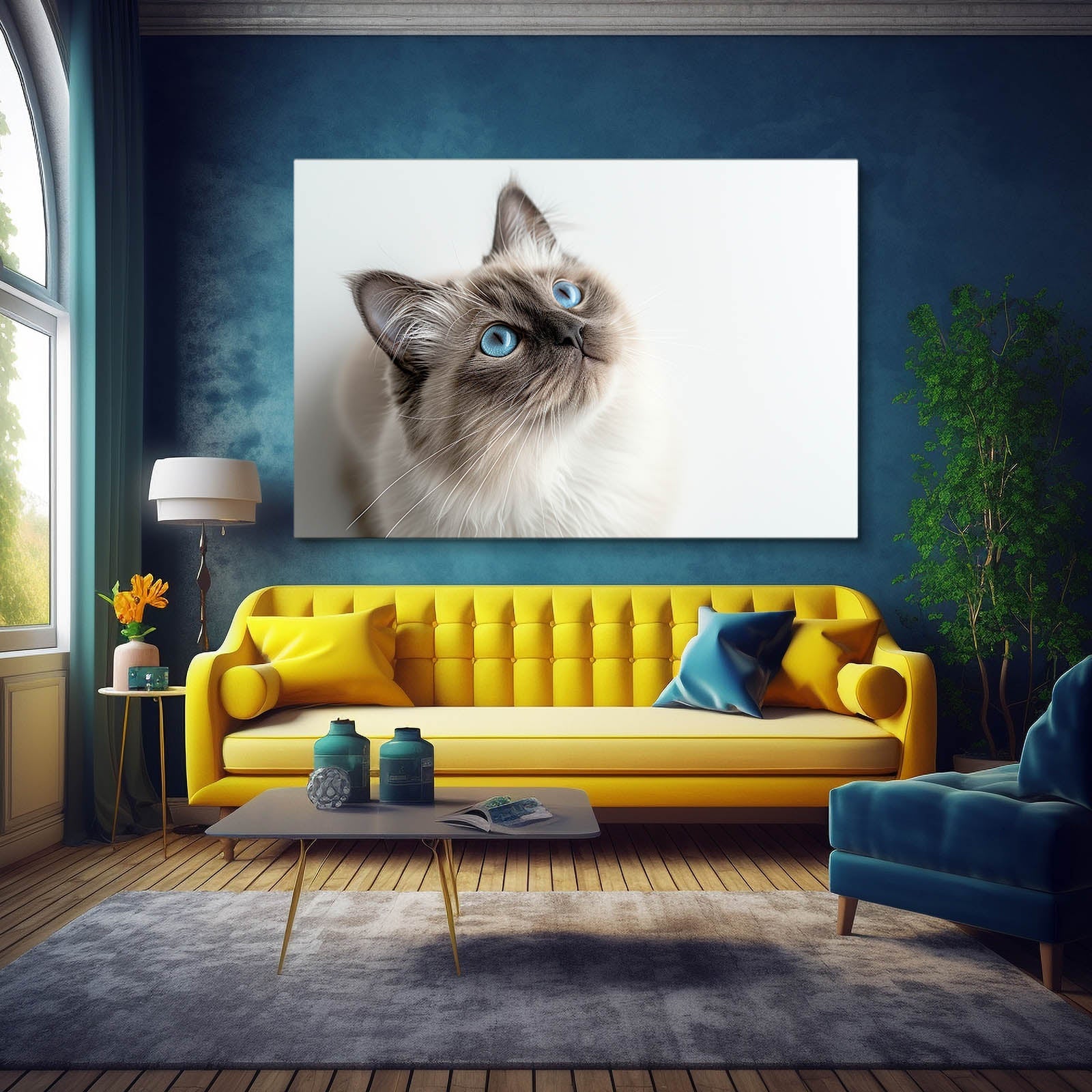 Blue Eyes Cat Wall Art