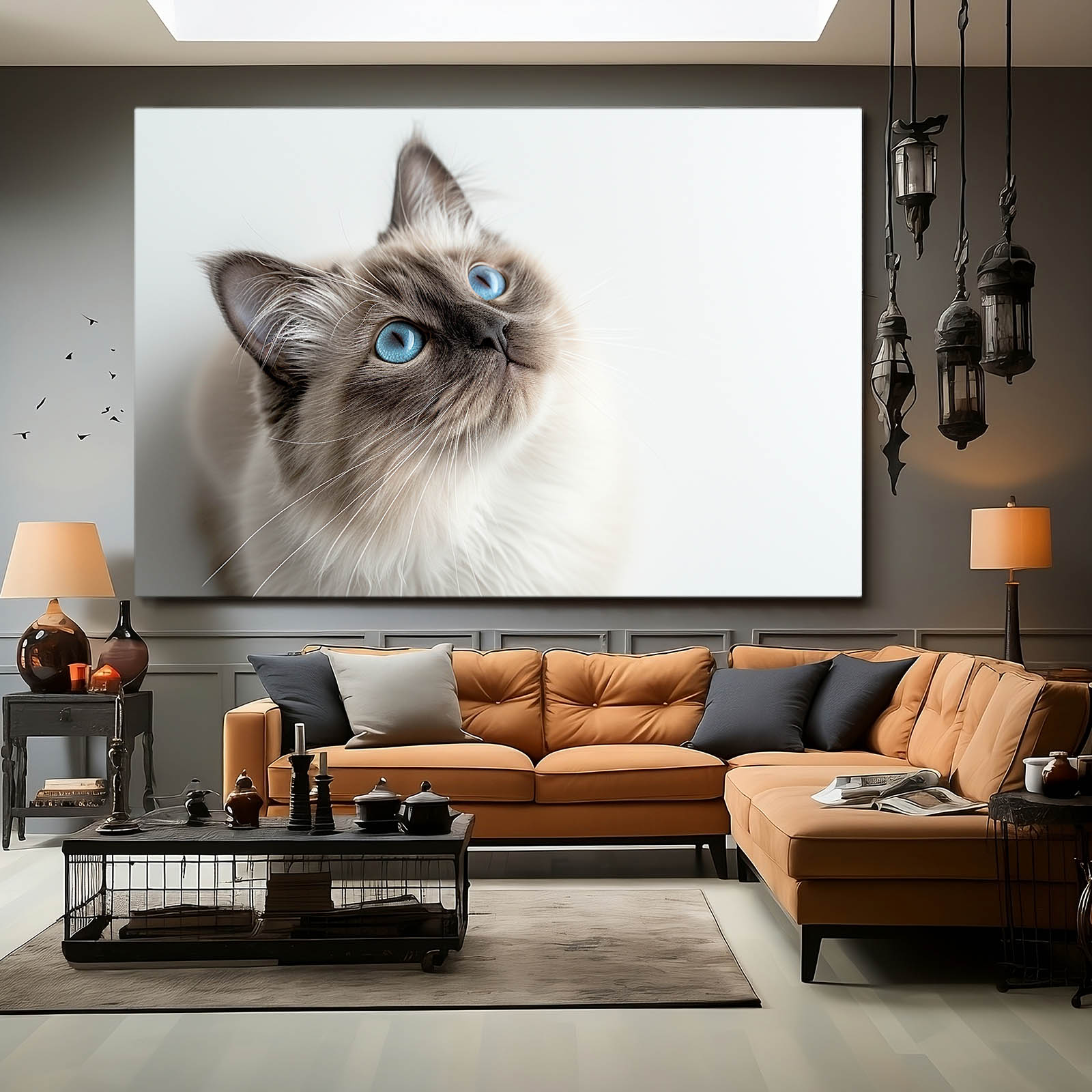 Blue Eyes Cat Wall Art