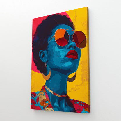 Blue Face Girl African Art