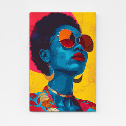 Blue Face Girl African Art