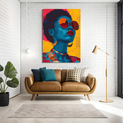 Blue Face Girl African Art