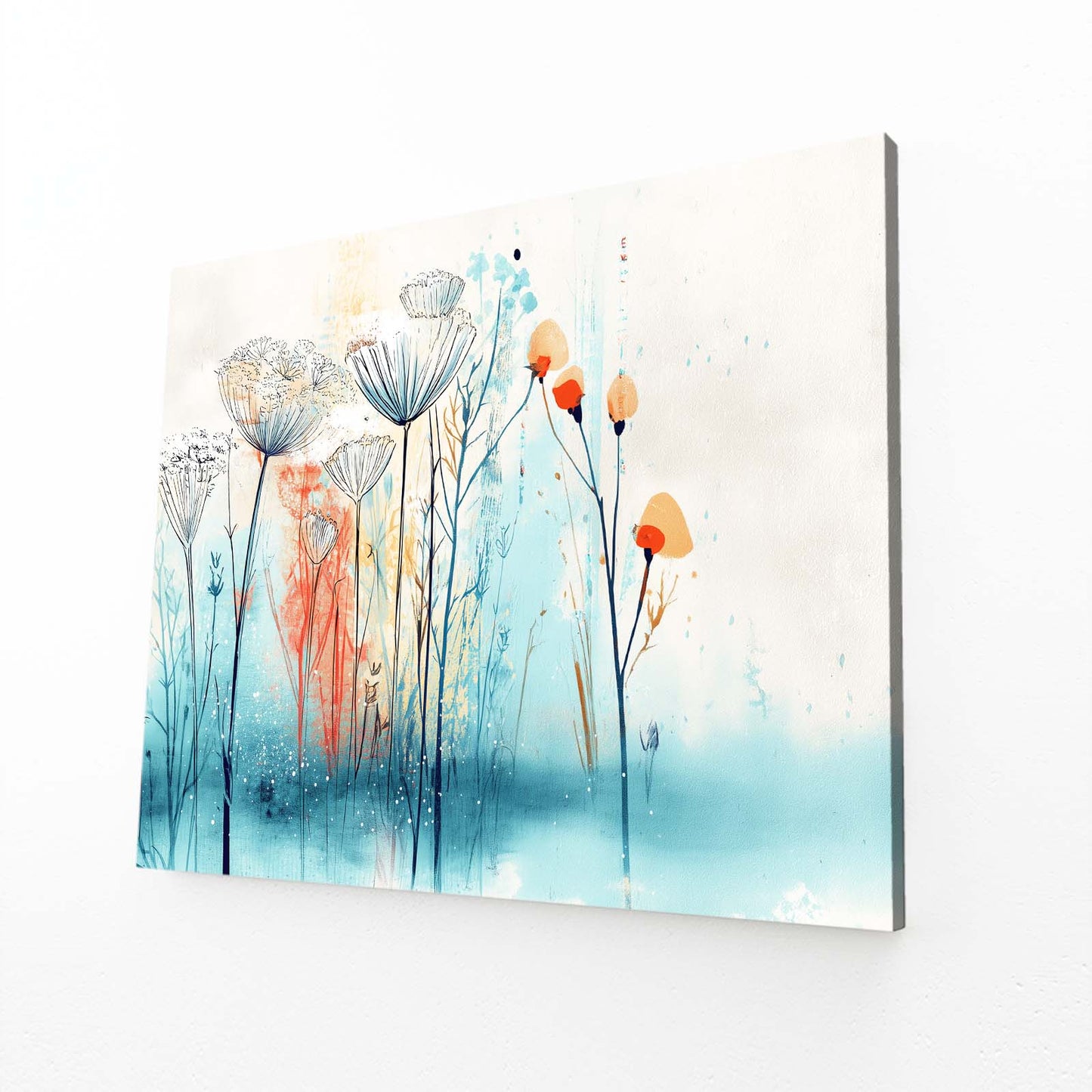 Blue Meadow Flowers Farmhouse Wall Decor – blue meadow flowers farmhouse canvas print