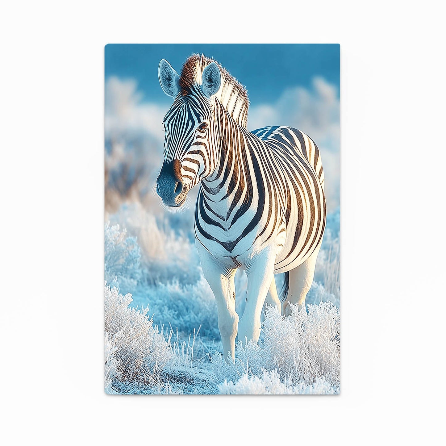 Blue Nature Zebra Wall Art – blue nature canvas print