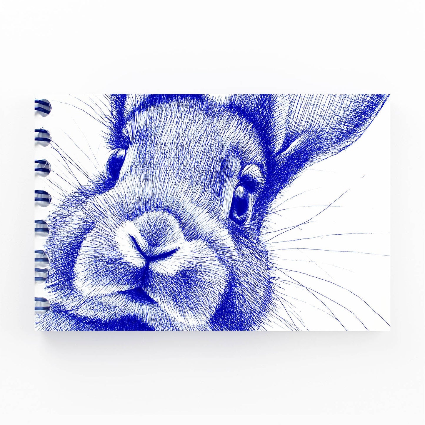 Blue Rabbit Art – angled canvas view on white background