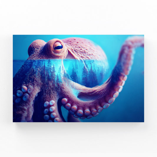 Blue Reef Reach Octopus Prints – blue reef reach octopus canvas print