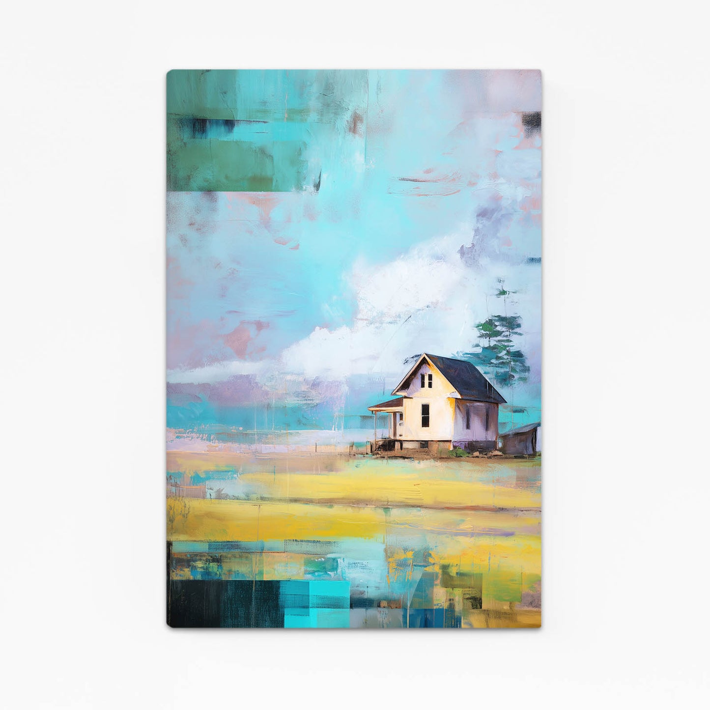 Blue Sky Farmhouse Farmhouse Canvas Art – blue sky farmhouse farmhouse canvas print