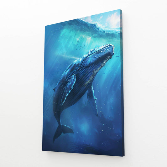 Blue Whale Print Art