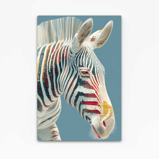 Blue Zebra Art – blue canvas print