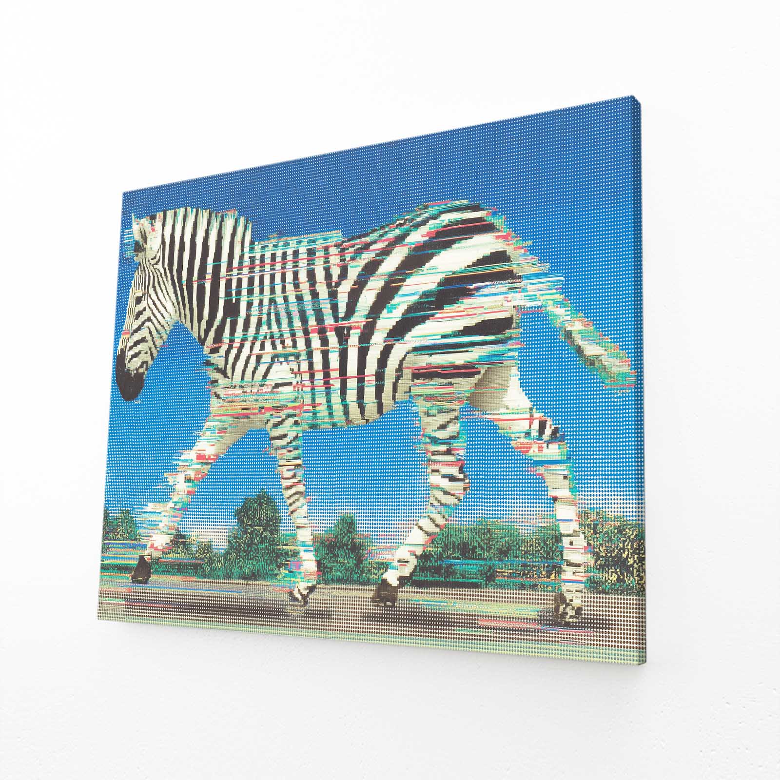Blue Zebra Canvas – blue canvas print