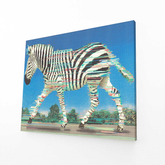 Blue Zebra Canvas – blue canvas print