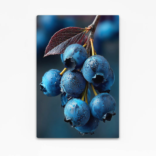Blueberry Branch Blue Fruit Art – blueberry branch blue fruit canvas print