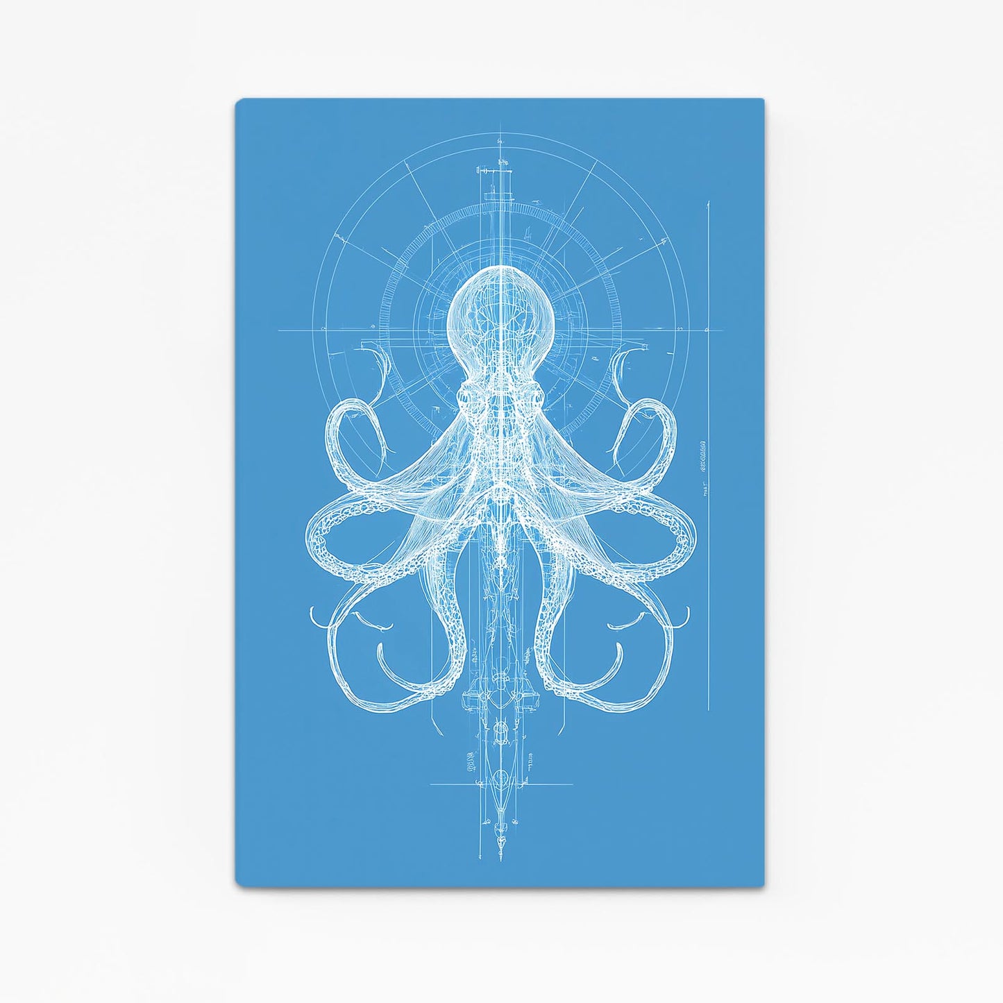 Blueprint Schematic Octopus Prints – blueprint schematic octopus canvas print