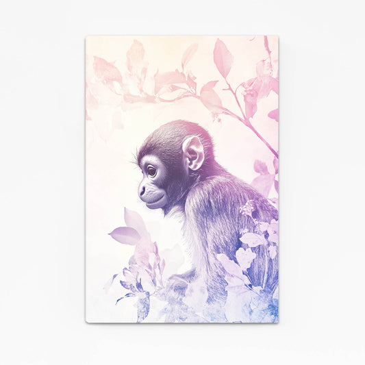 Blush Botanical Leaf Monkey Canvas – blush botanical leaf monkey canvas print