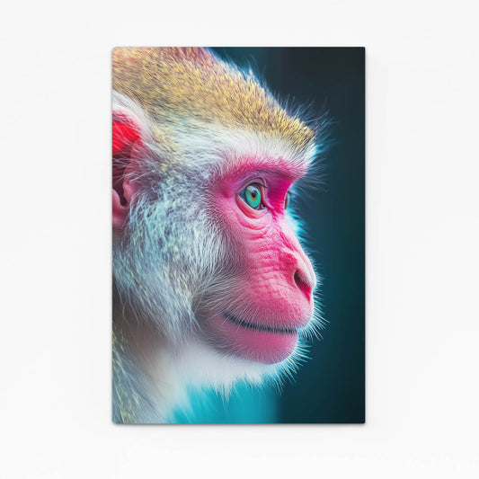 Blush Pink Profile Monkey Art – blush pink profile monkey canvas print