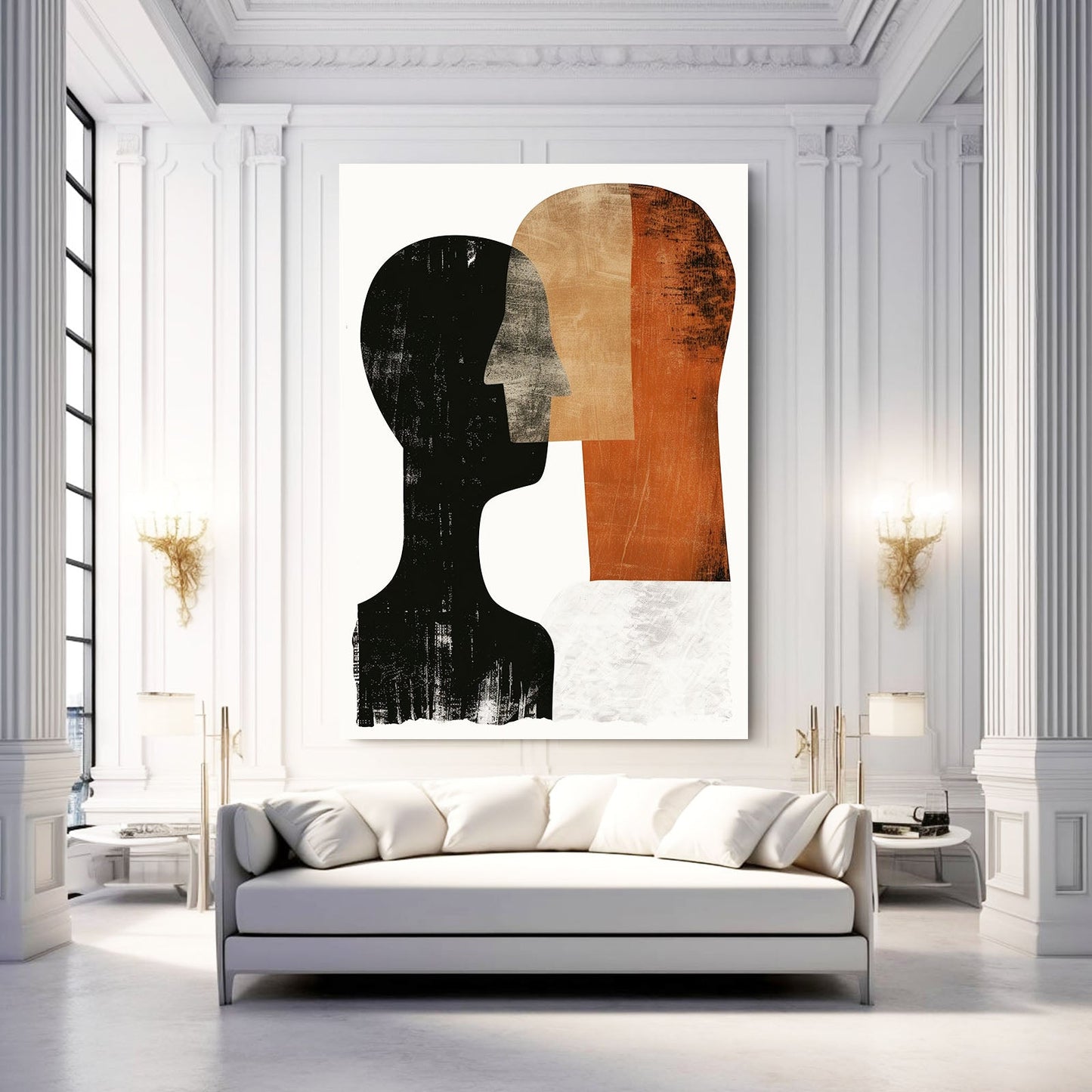 Boho Abstract Faces Decor