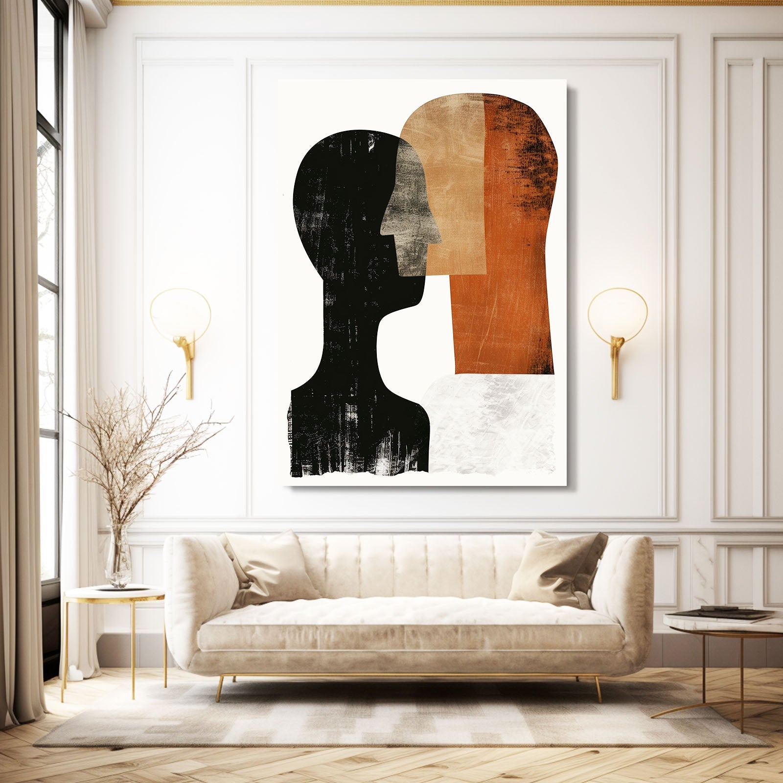 Boho Abstract Faces Decor