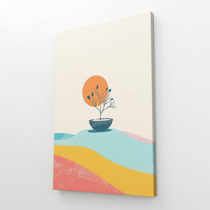 Boho Abstract Plant Print