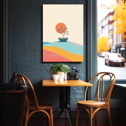 Boho Abstract Plant Print