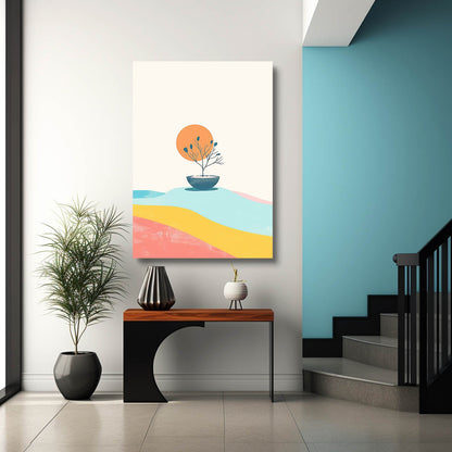 Boho Abstract Plant Print