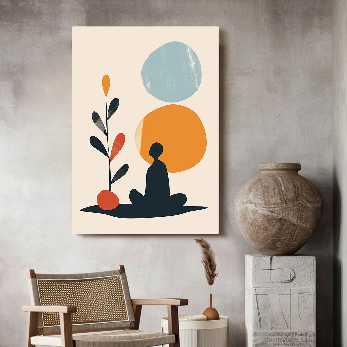 Boho Abstract Yoga Canvas
