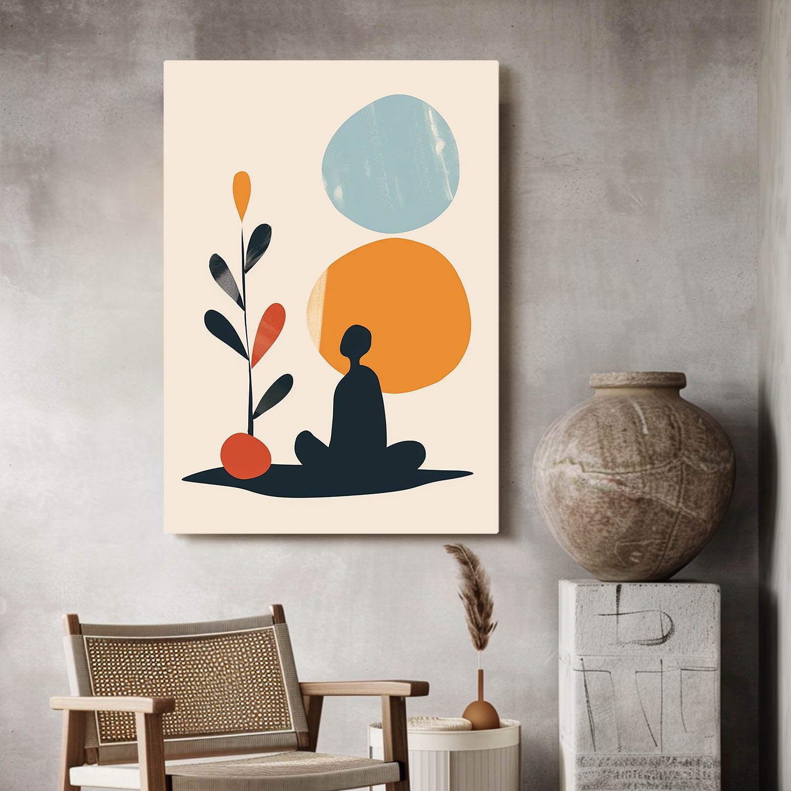 Boho Abstract Yoga Canvas