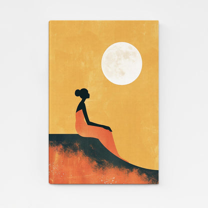 Boho Art Moon And Woman