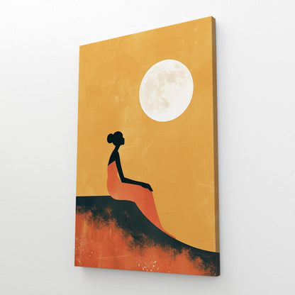 Boho Art Moon And Woman