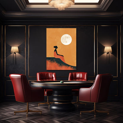 Boho Art Moon And Woman