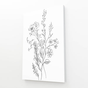 Boho Black & White Botanical Art