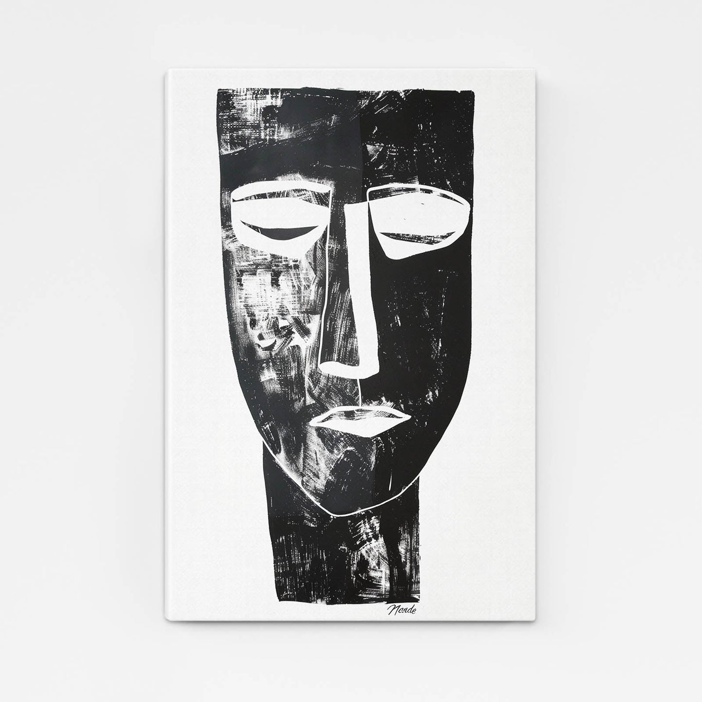 Boho Black & White Face Decor