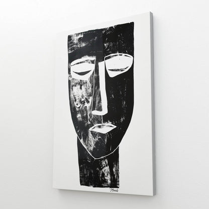 Boho Black & White Face Decor