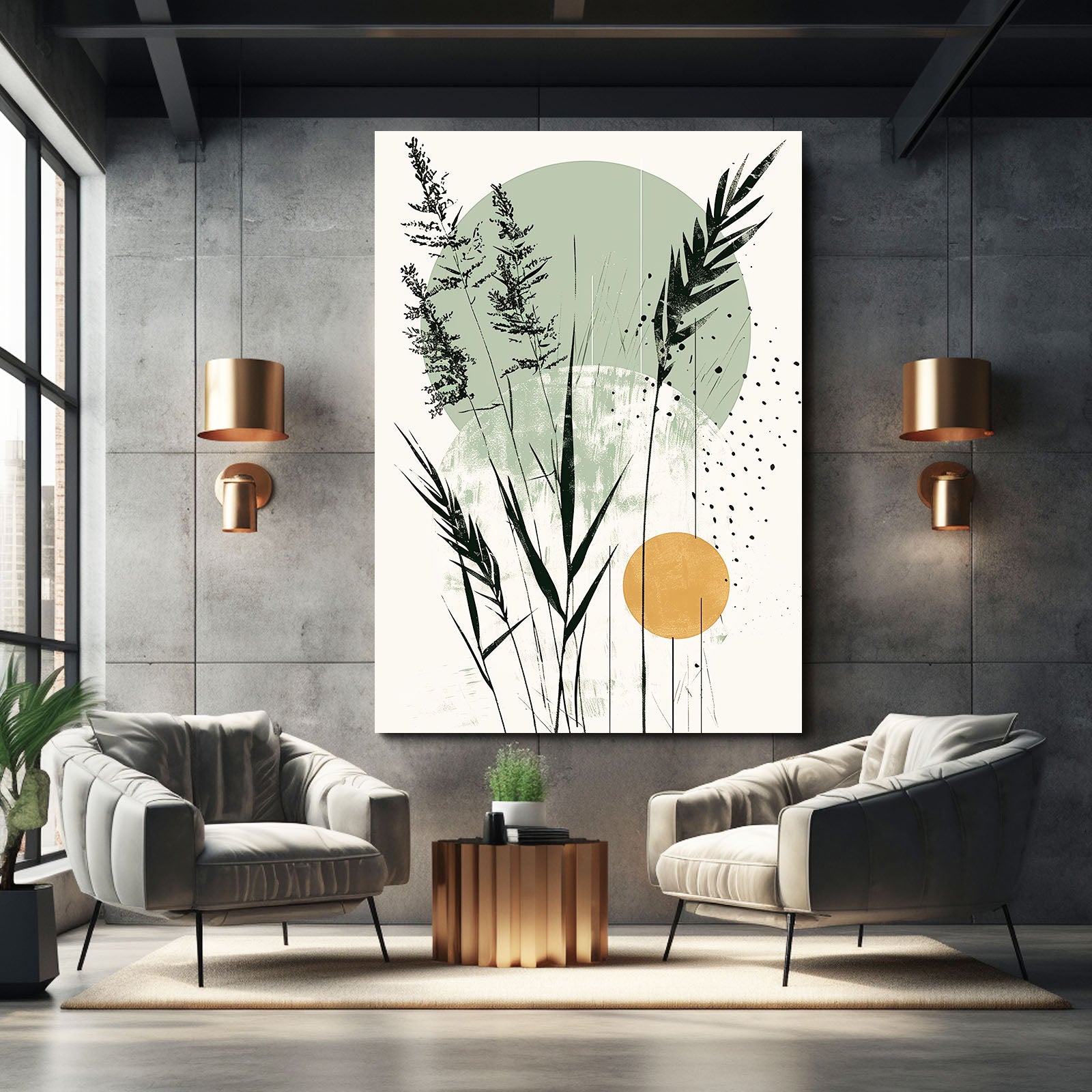Boho Botanical Green Art