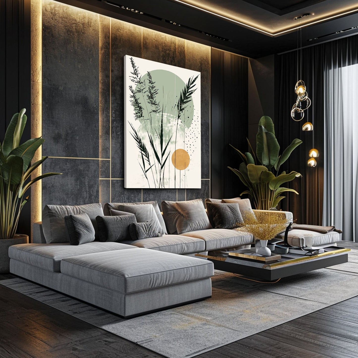 Boho Botanical Green Art