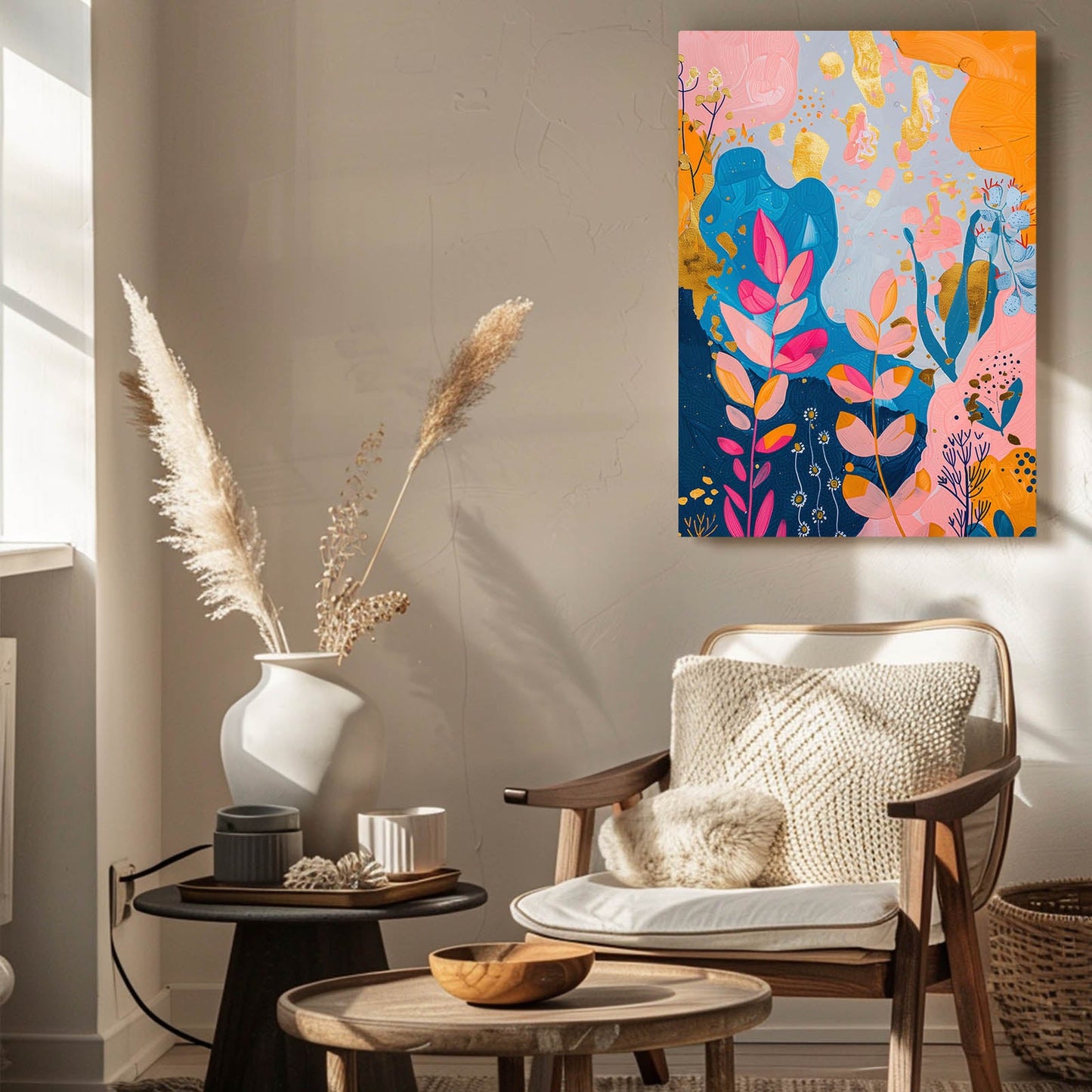 Boho Bright Floral Art