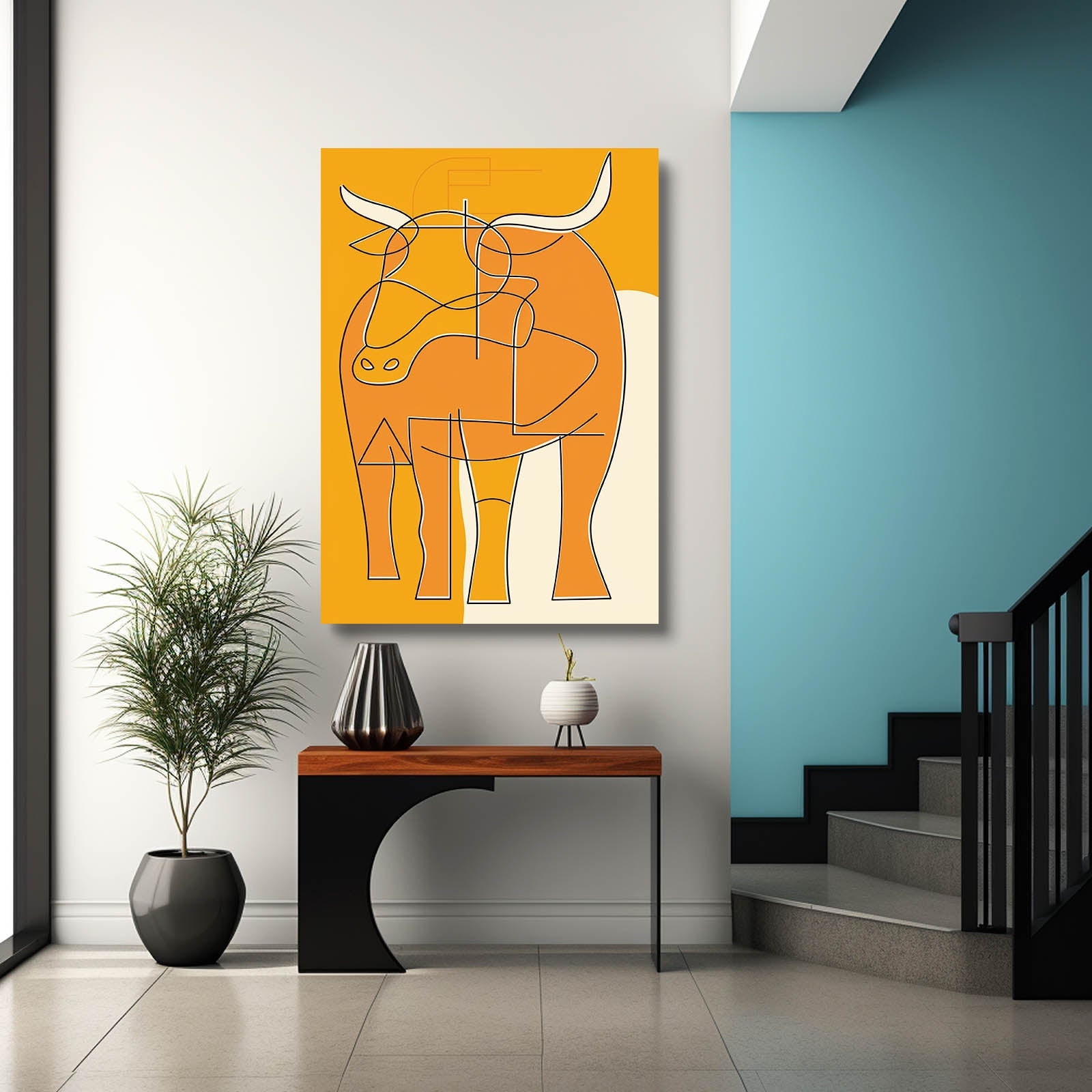 Boho Bull Wall Art
