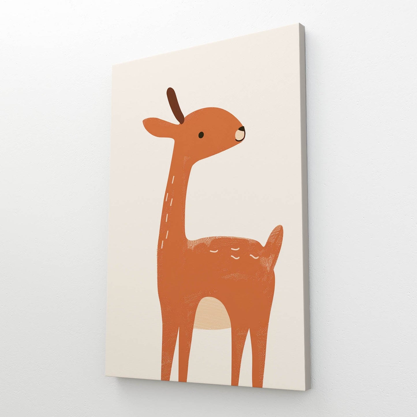 Boho Cartoon Deer Wall Art