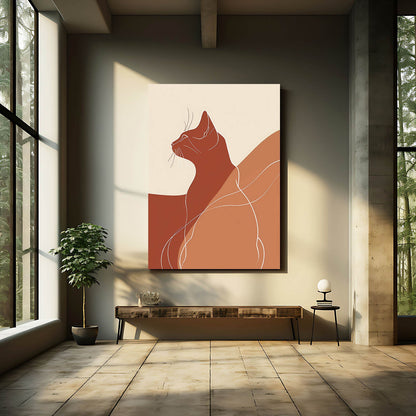 Boho Cat Wall Art