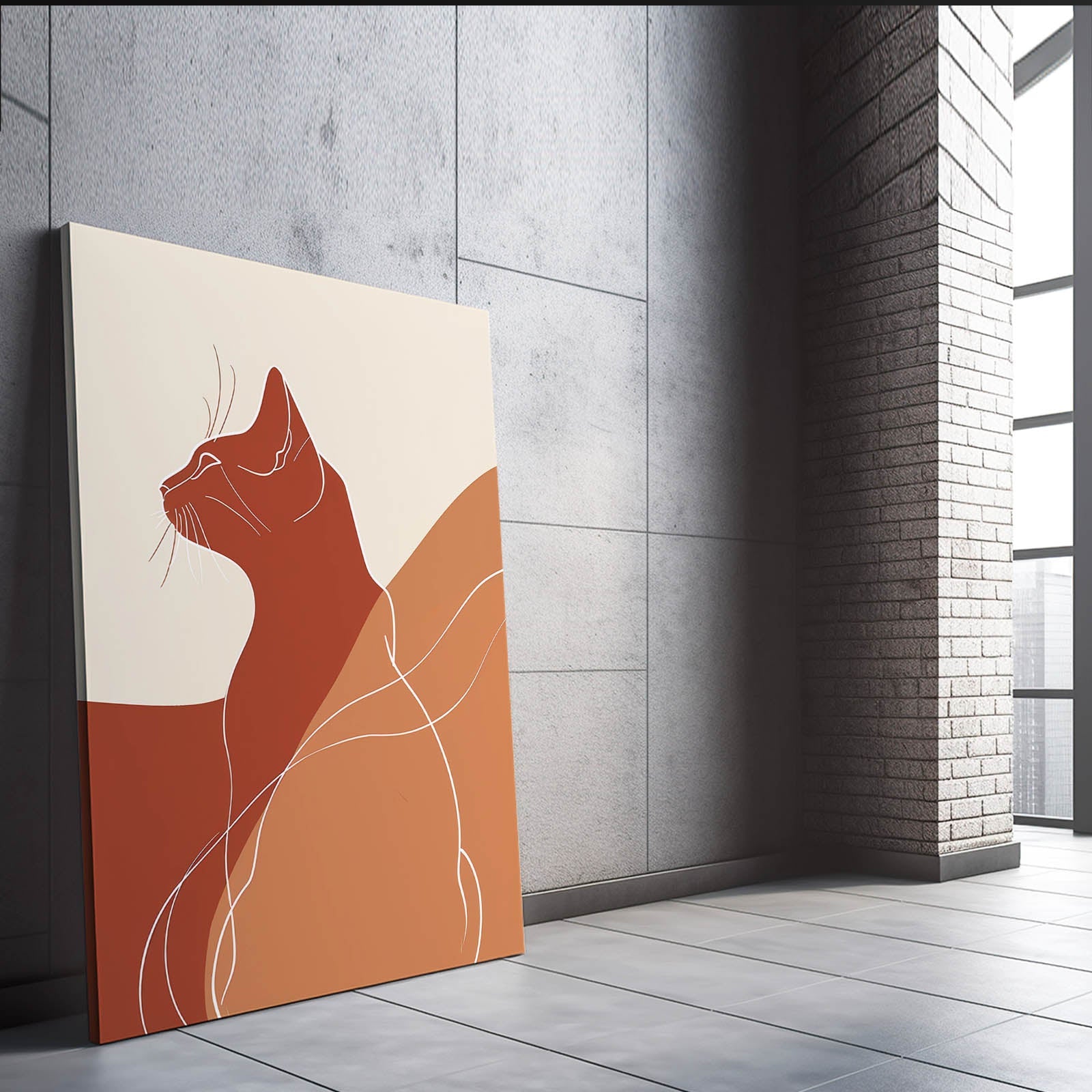 Boho Cat Wall Art