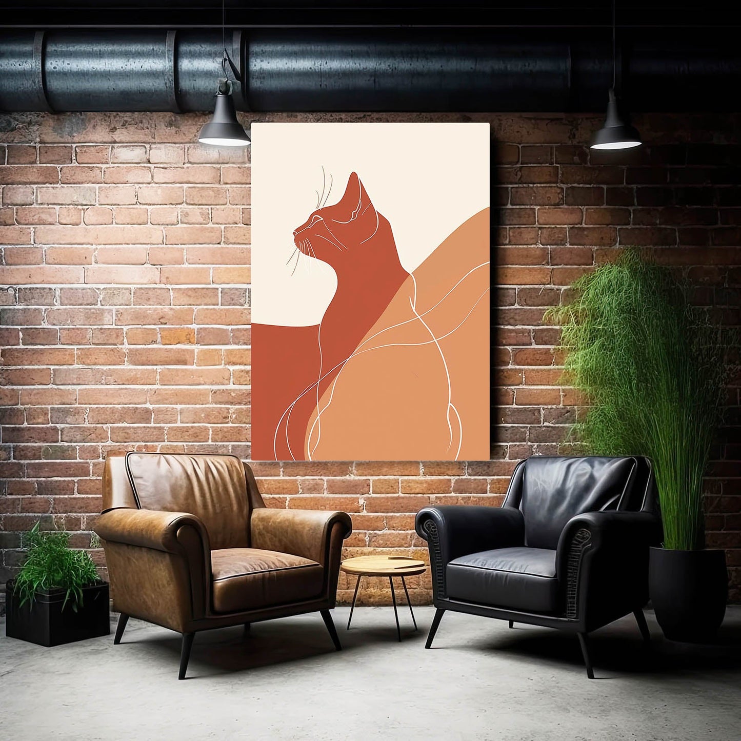 Boho Cat Wall Art